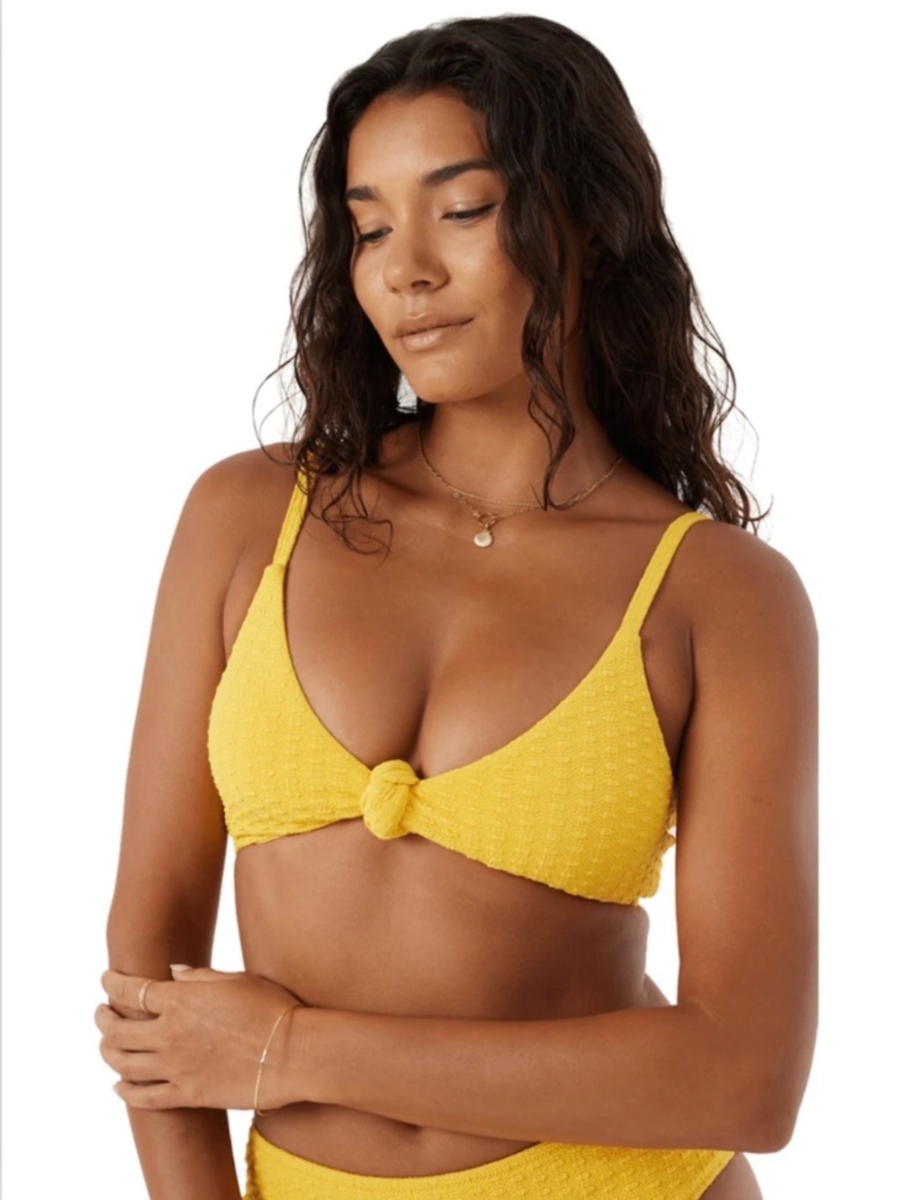 Roxy Golden Rod Haliewa Hipster Knot Bikini Set